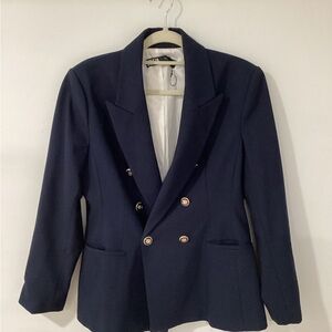 Zara Navy Blazer with Gold Buttons